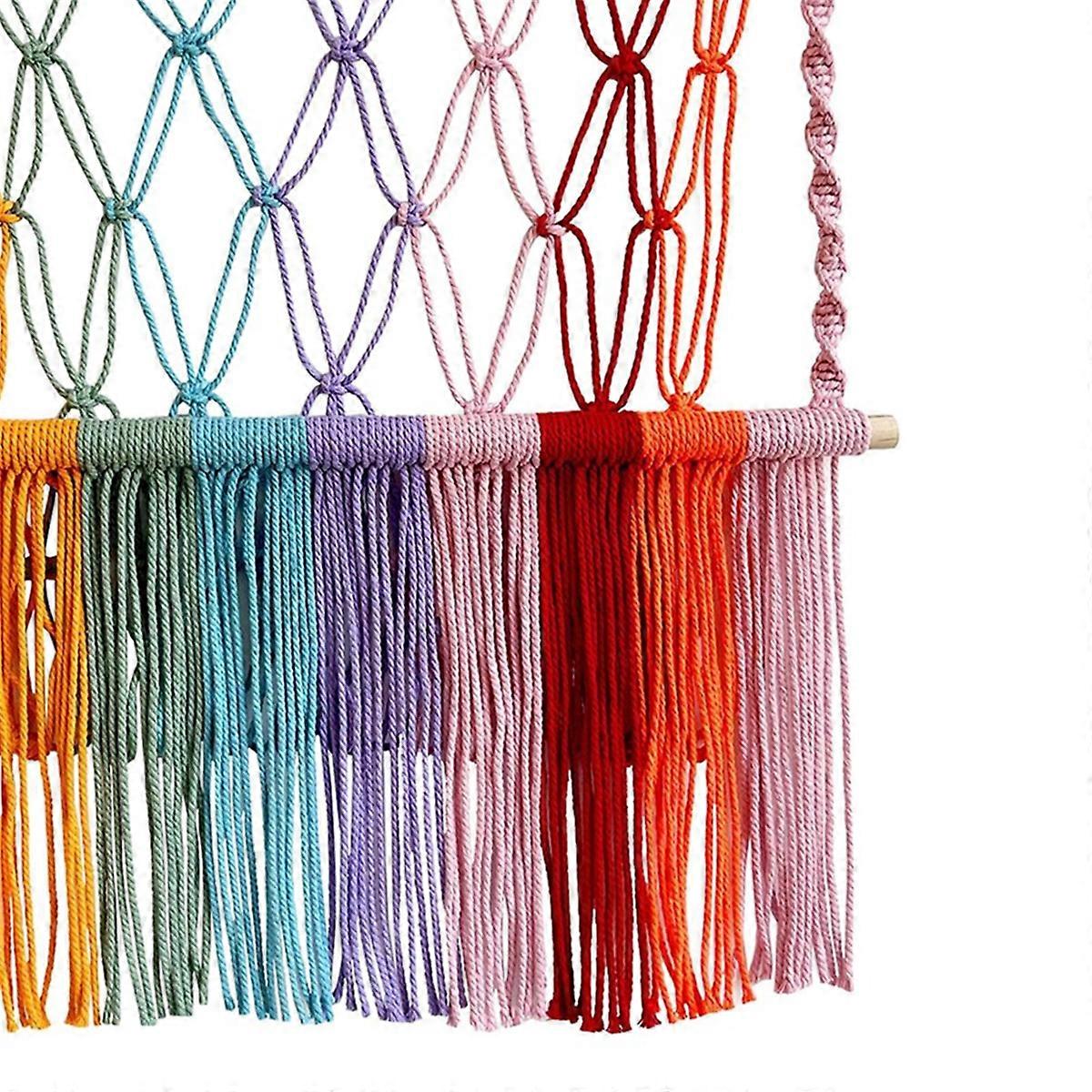 Stuffed Hammock Tapestry Space Saving Boho Macrame,A