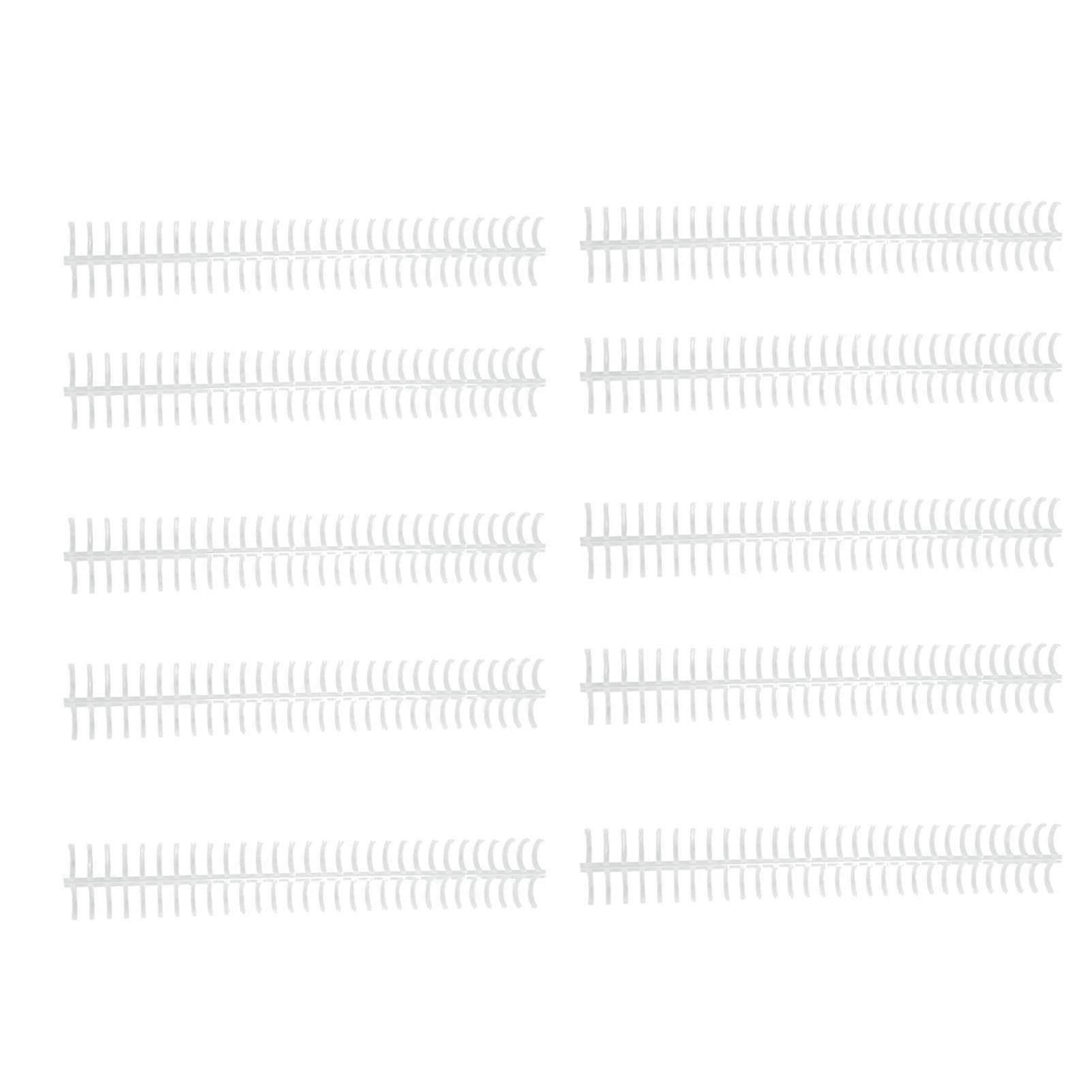 10Pcs σπειροειδής δεσμευτική σπείρα 130 χτένα σπονδυλικής στήλης ικανότητας φύλλων 30 διαφανές κιτ σετ διαμέτρων 16mm τρυπών 16mm διαφανές