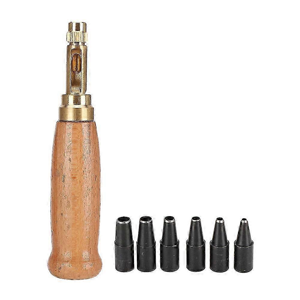 Wooden Handle Leather Strap Punching Tool Watch Repairing Processing Accessory