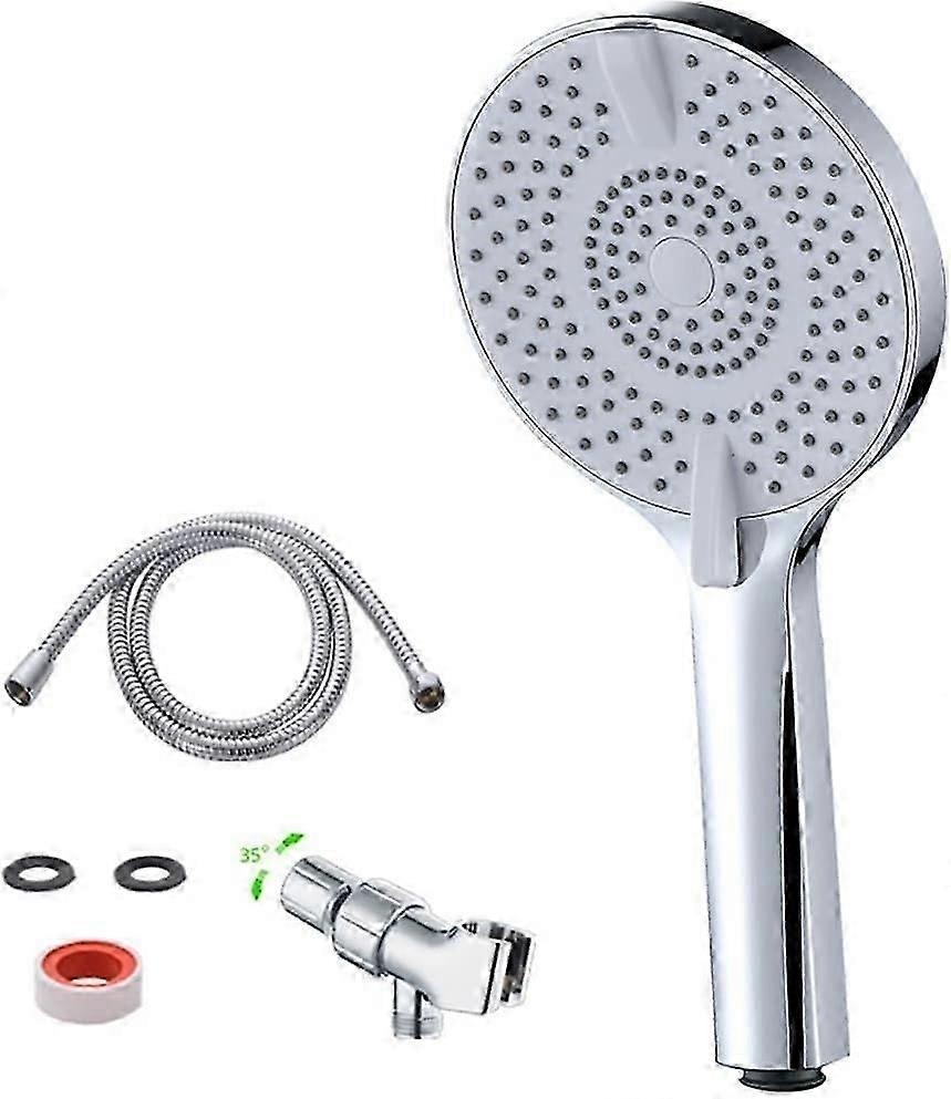 2022 New Shower Head, 4 Mode High Pressure Shower Head with 1.5m Hose + Self Adhesive Holder