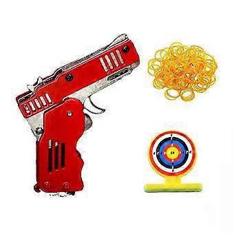 Mini Folding Rubber Band Toy Rubber Band Launcher Toy Nyckelring Vikbar Handgjord Leksak För Vuxna Barn