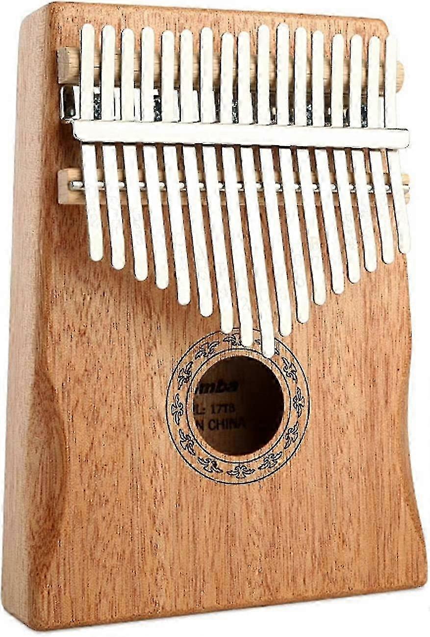 17 Key Mahogany Kalimba Thumb Piano Set for Beginners & Pros with Instruction & Tuning Hammer