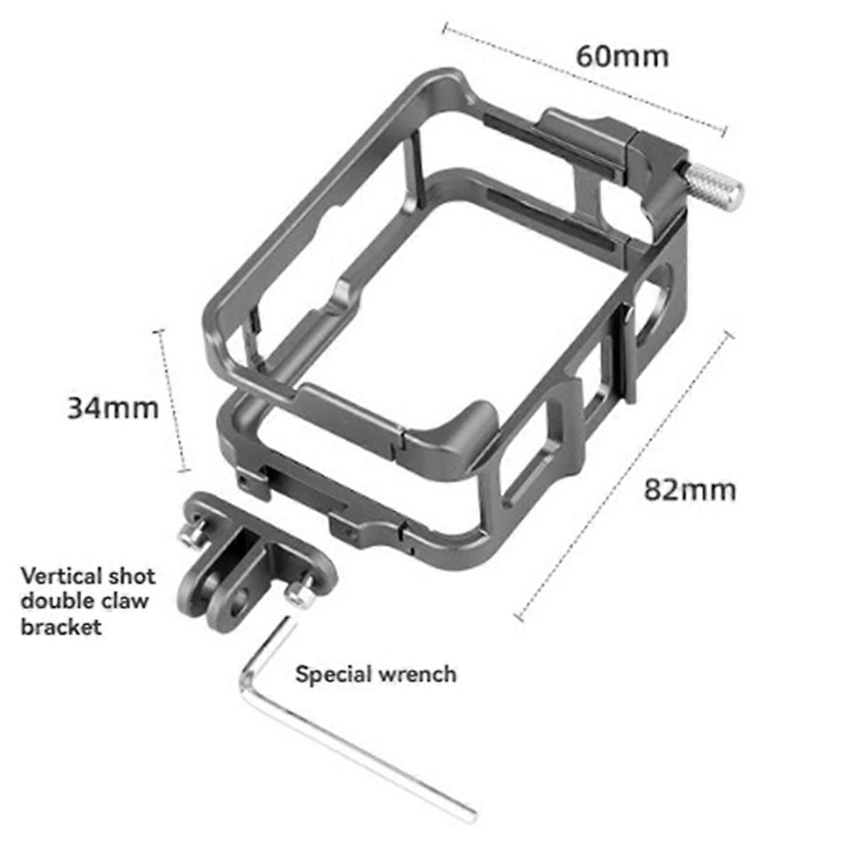 Aluminum Frame Cage with Cold Shoe Camera Frame Case Camera Cage for Insta360 Ace Pro 2 Insta360 Ace