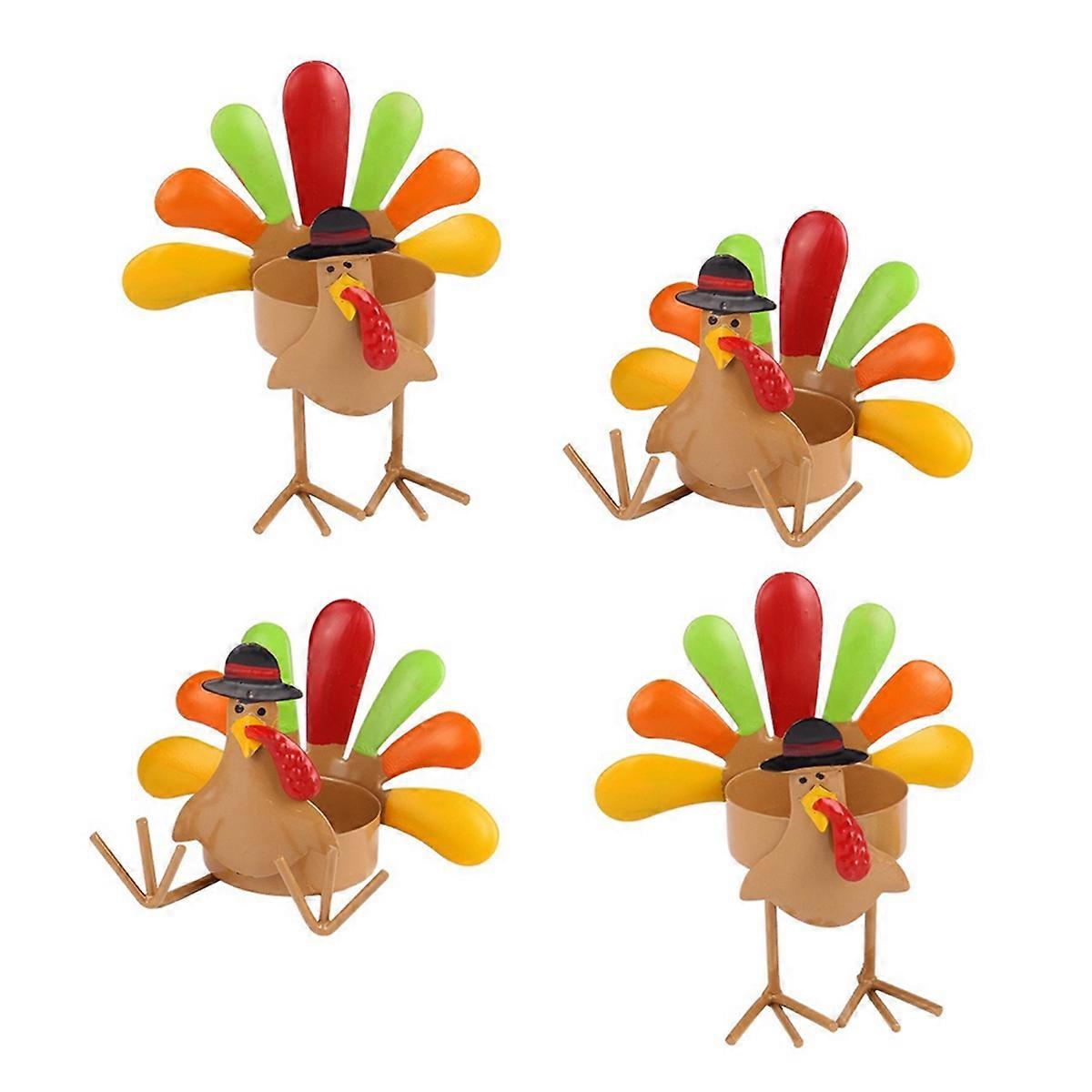 Smidesjärn metallfärgad kalkon teljusstake