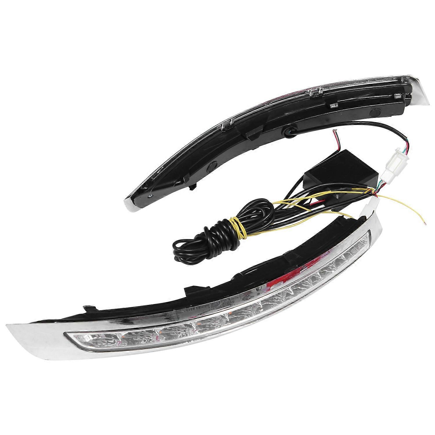 1Pair Car Led Drl Daytime Running Lights Fog Lights Flashing Lights Turn Signal Lights Bumper Fog Li