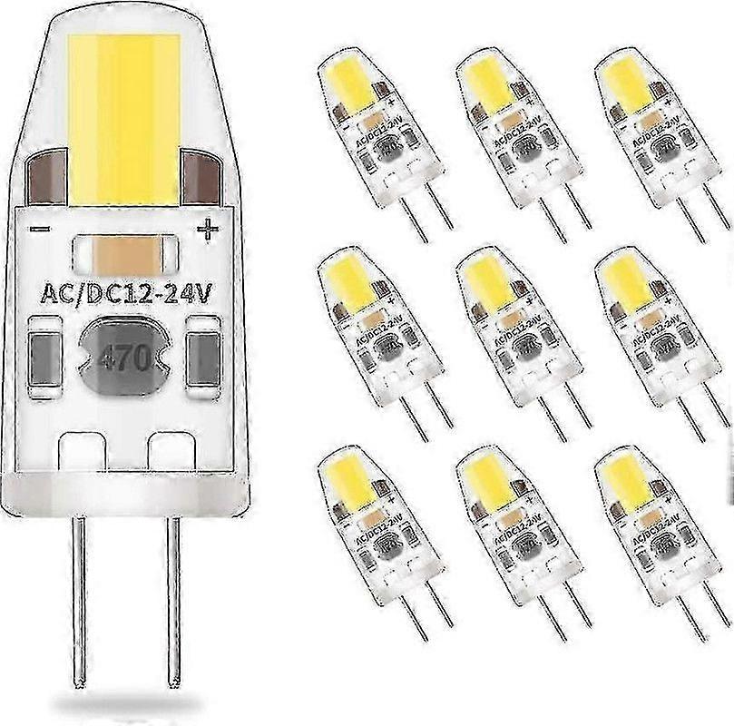 Led G4 Dimmable Cool White Light Bulbs, 2w Equivalent 20w Halogen Lamp, 200lm No Flicker Energy Saving Light Bulb, Ac/dc 12v-24v, G4 Bi-pin , 360 Beam