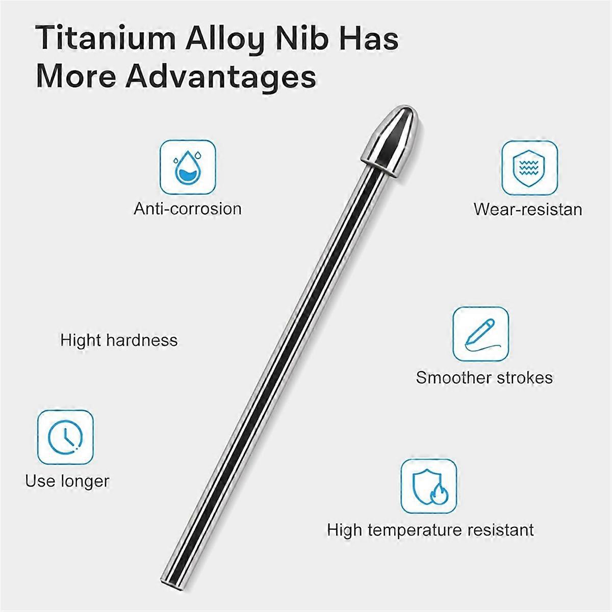 Replacement Marker Stylus Pen Tips for Remarkable 2 Tablet- Durable Titanium Alloy Metal Tip/Nibs