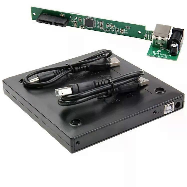 USB 2.0 Universal Notebook External 12.7mm CD/DVD SATA Port Optical Drive Box Kit