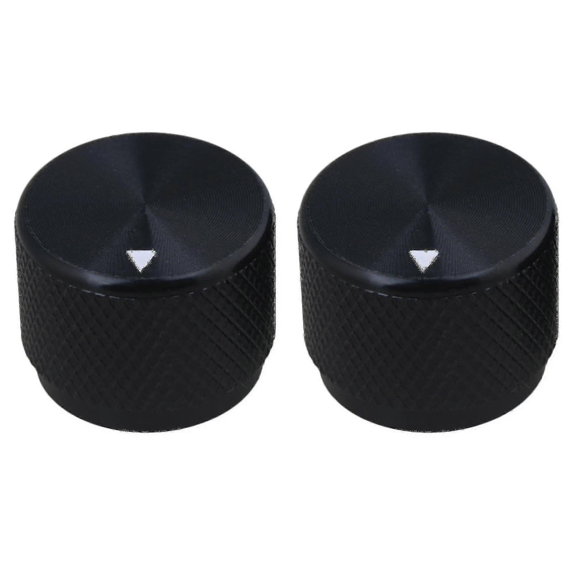 10pcs 15.5mm Aluminum Electric Guitar Potentiometer Control Knobs Black