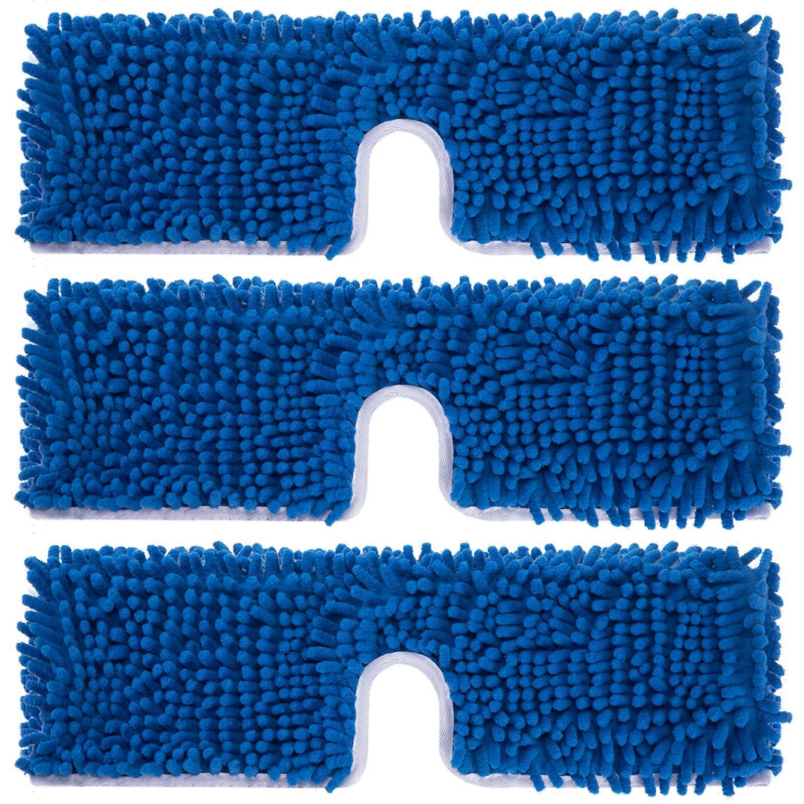 DUA-Action Microfiber Mop 3 Pack, Replacement Mop Heads for Dry/Wet Use, Double-Sided Cleaning, Chenille Flip Heads