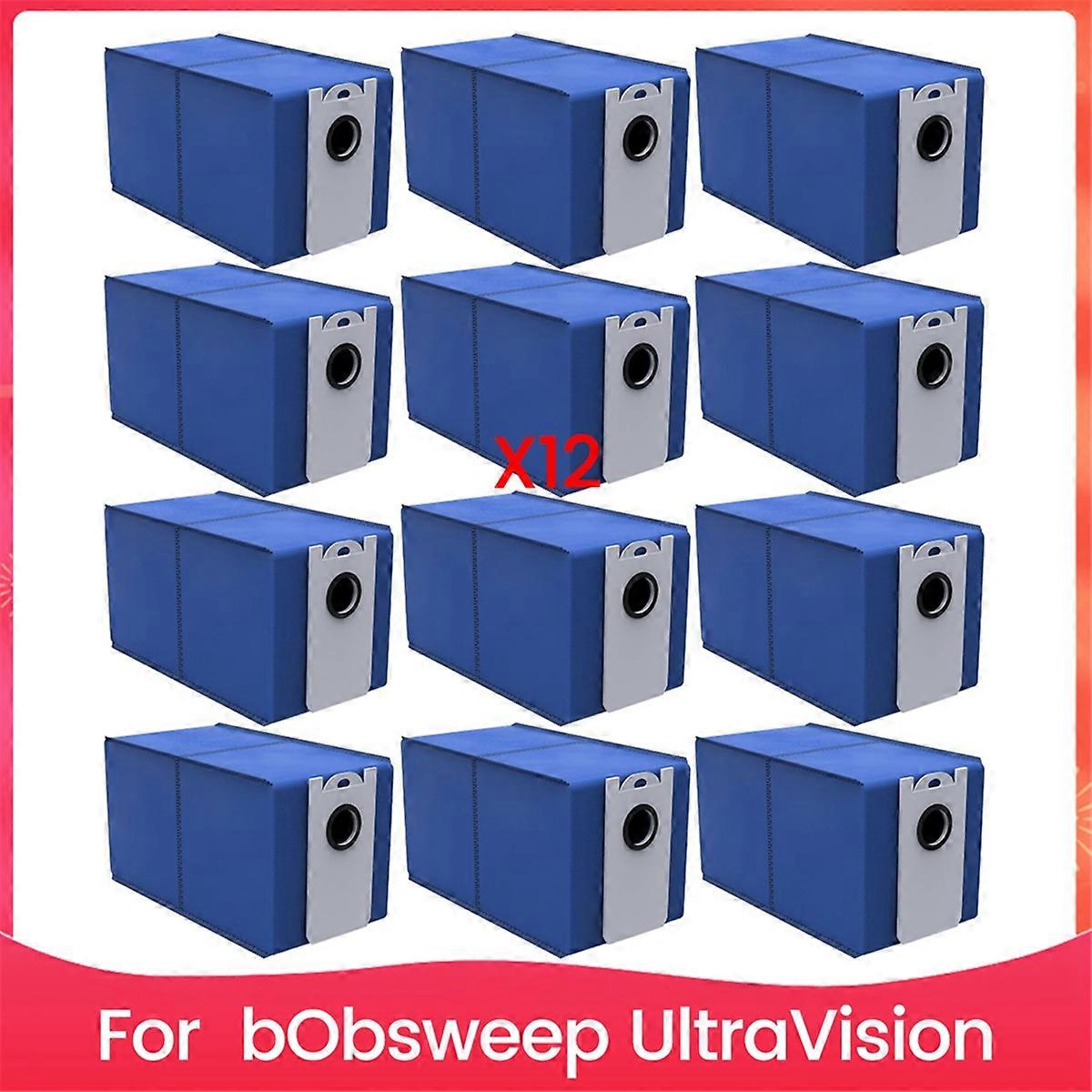 12Pack Replacement Dust Bags for BObsweep UltraVision Self-Emptying