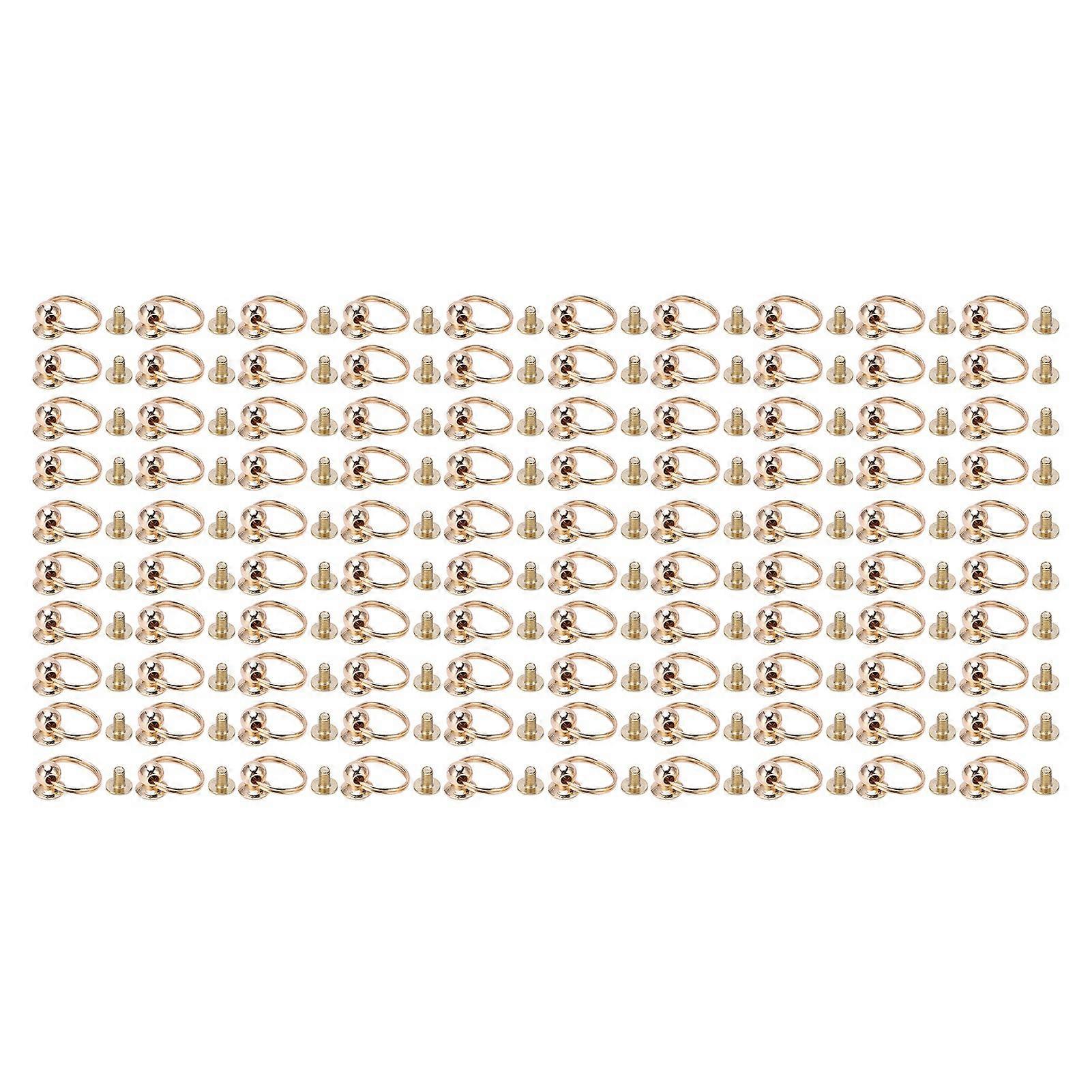 100 set munknit med dragringar 8 mm högblank koppar