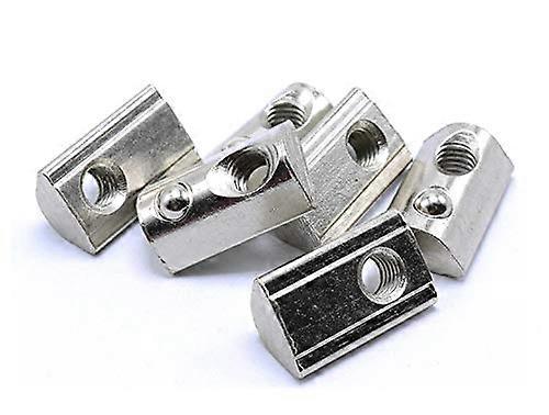 Nuts 50PCS/LOT Thread M3 M4 M5 M6 T Spring nut Half Round Elasticity Slot Nuts - M6