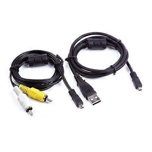 USB Data Sync AV TV Video Cable for Pentax Optio H-90 H90 M90 M-90 X90 X-90 Compatible Connection and High-Quality Video Output