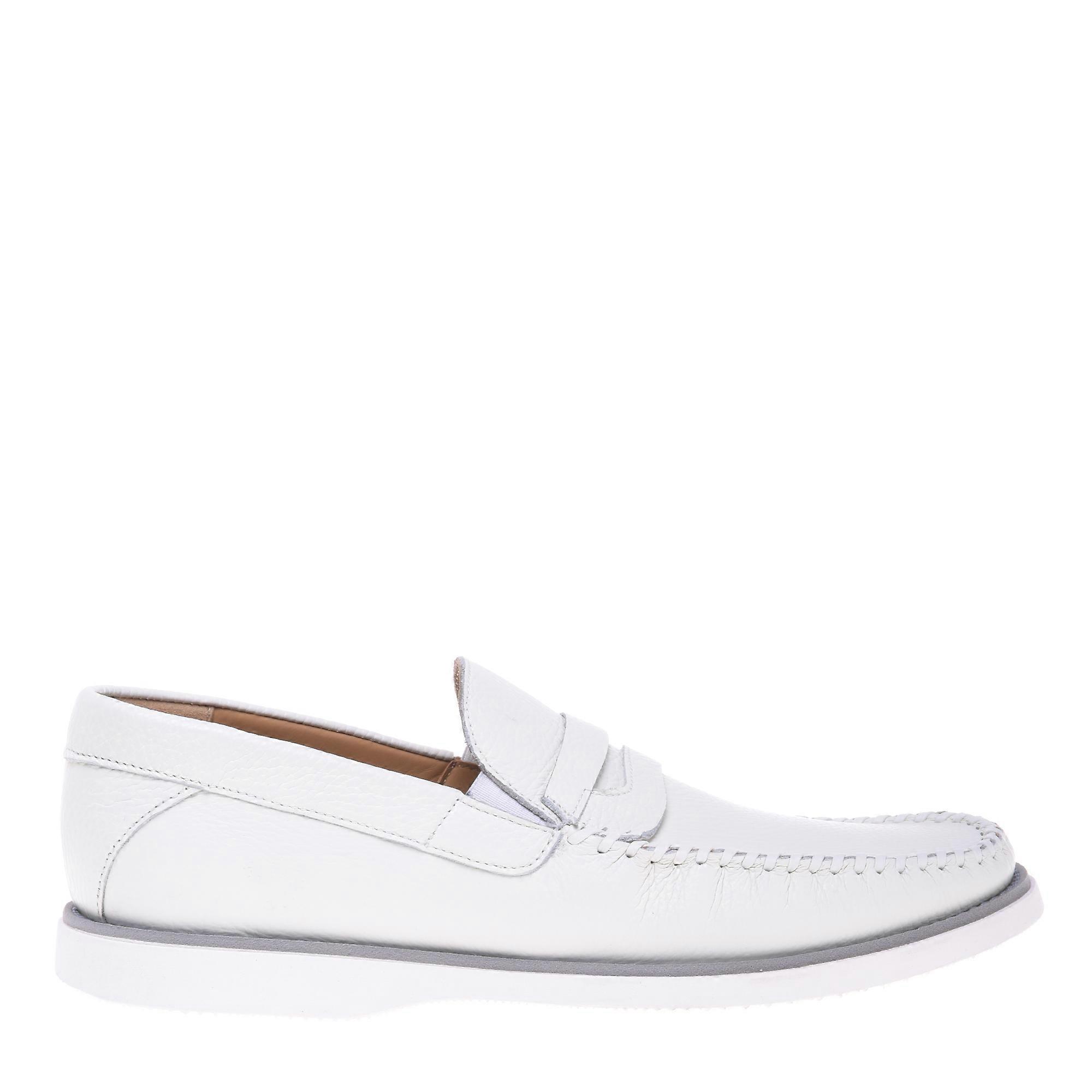 Baldinini - Loafer In White Tumbled Leather