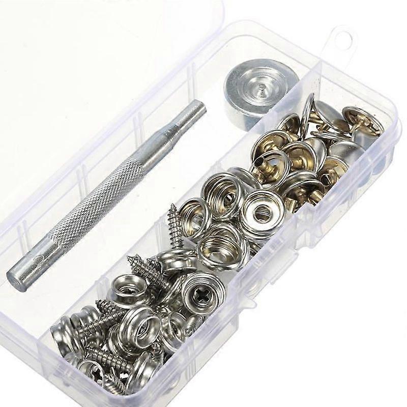 60x Snap Button Socket Screw Nail Canvas Boat Awning Fixing
