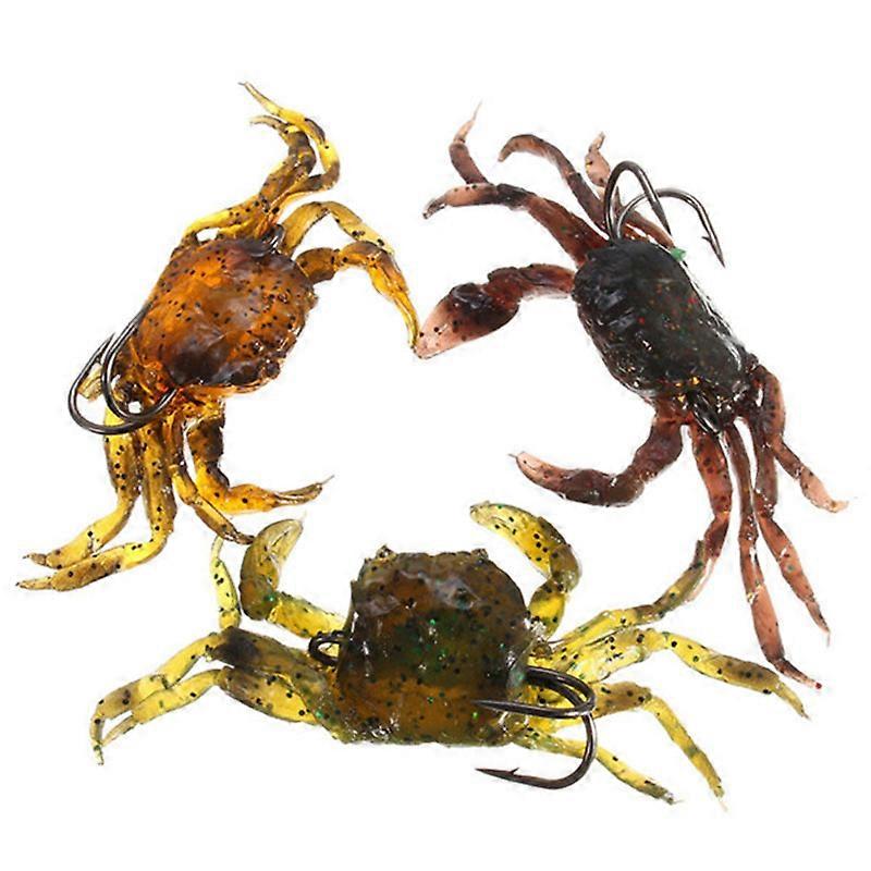 3D Lifelike Artificial Soft Fishing Lures Crab Bait With Sharp Hooks Fishing Tackle Accessory Tool