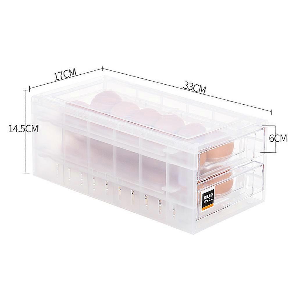 24 Grids Double Layers Egg Trays Household Refrigerator Egg Storage Box