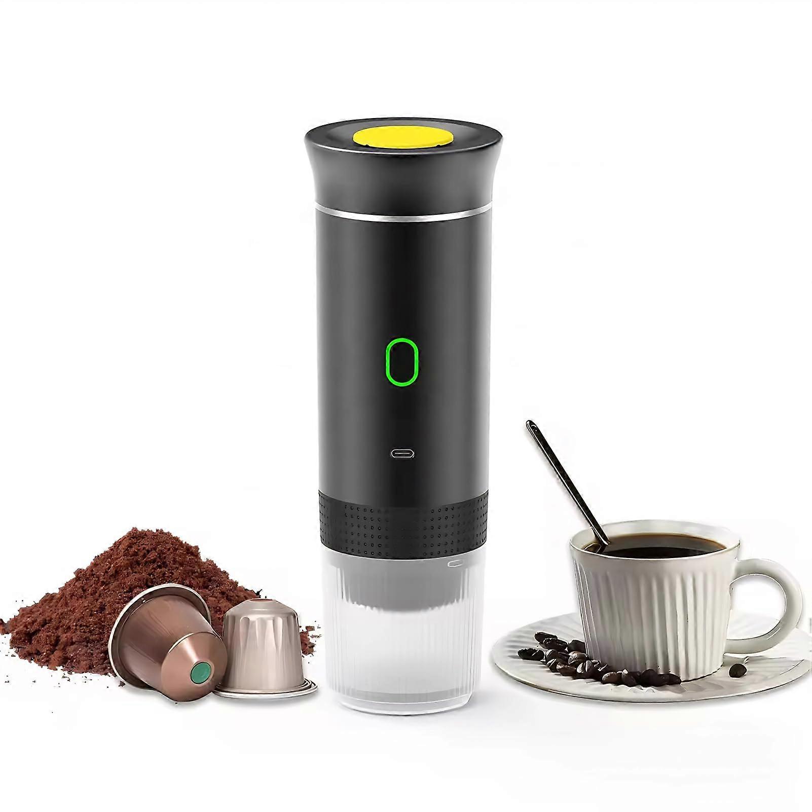Electric Espresso Machine, 3 in 1 Travel Maker Coffee for Camping, 15 Bar Self Heating
