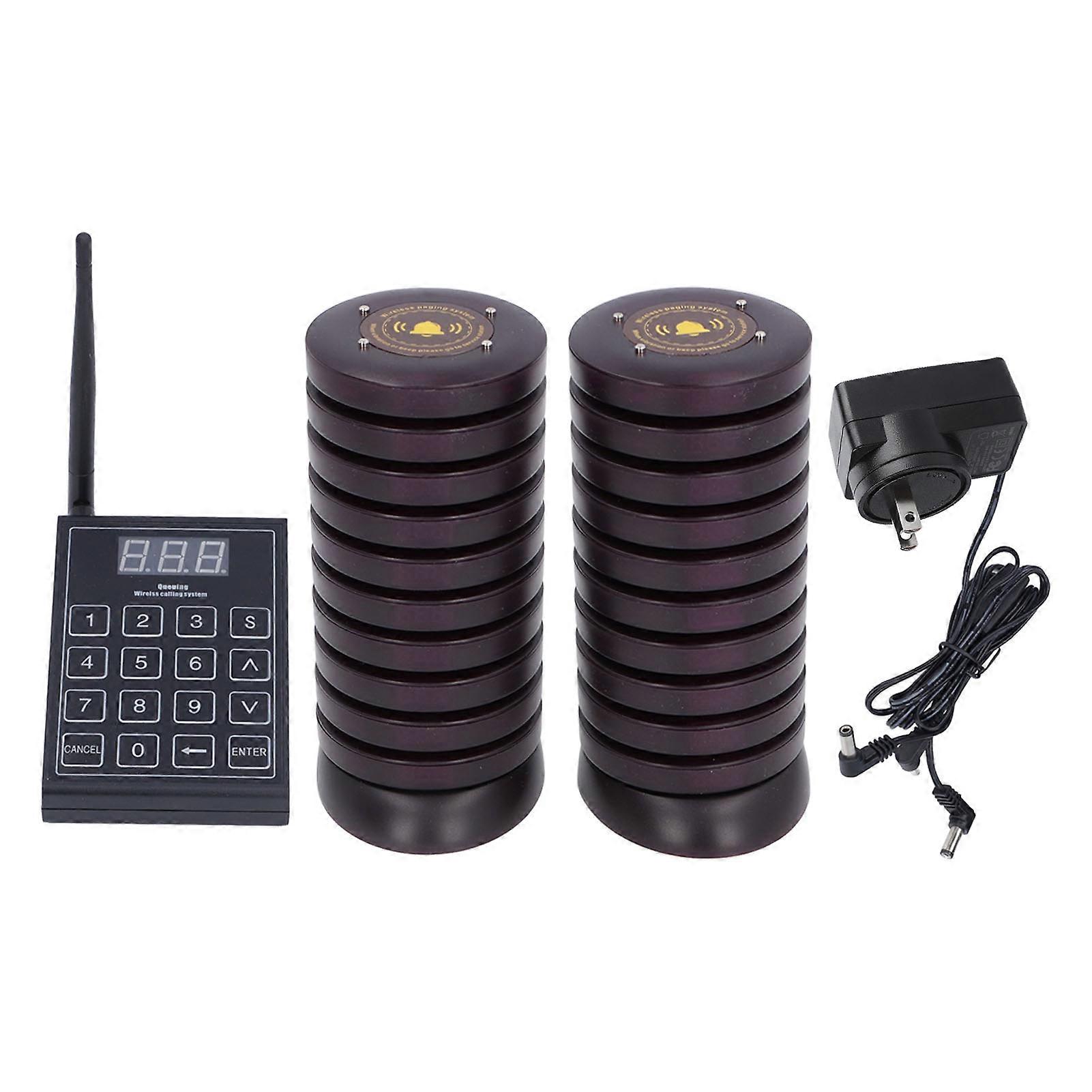 Restaurant Pager Professional 1 Transmitter 20 Receivers Wireless Calling System for Restaurant Bar