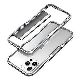 Metal Bumpers Compatible with iPhone 12  6.1-INCH Bumper Case Metal Frame Bumper Cover Shock Absorbent Slim Cool DesigniPhone 12  Case (silver)