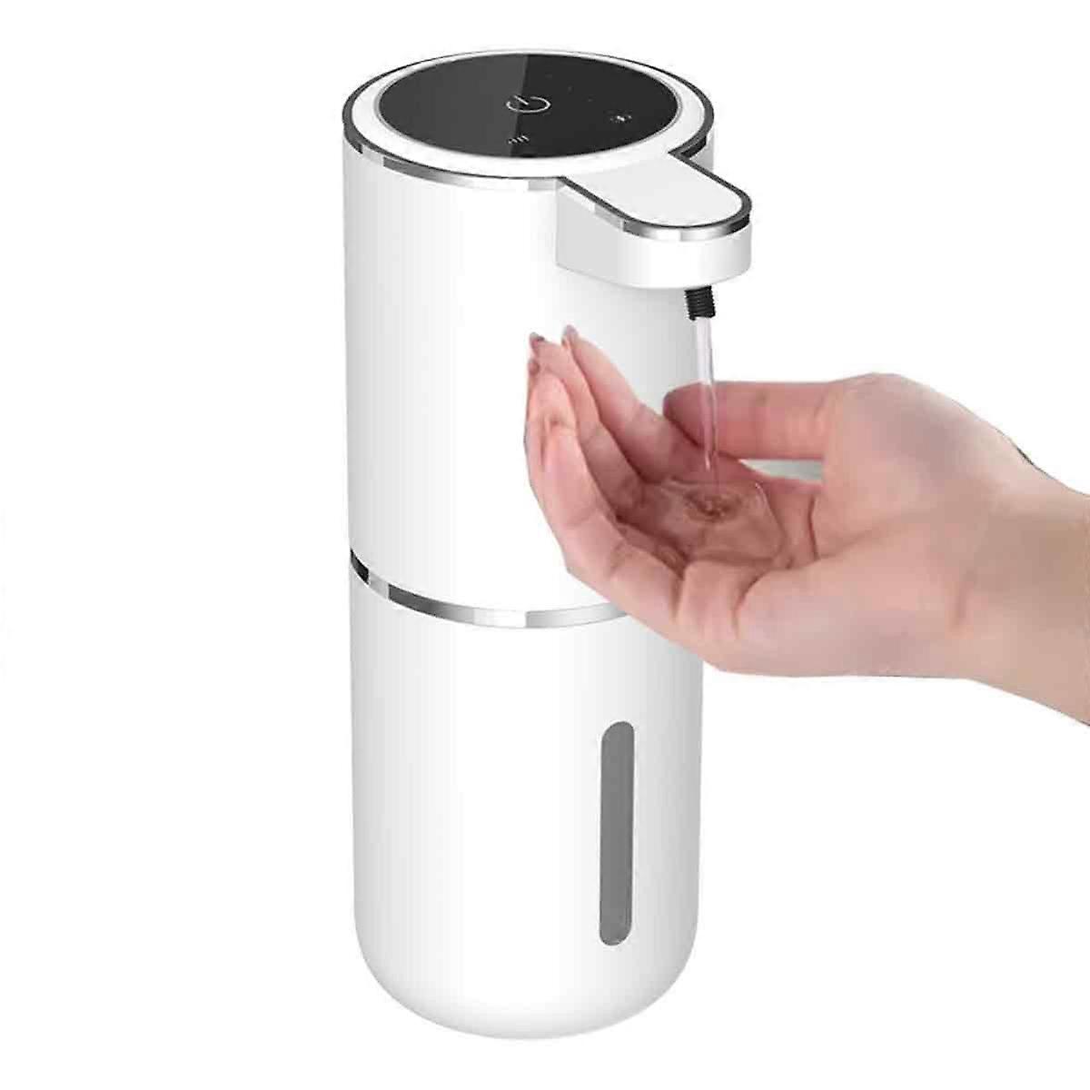 Automatic soap dispenser with sensor, IPX5 waterproof, 4-level adjustable liquid capacity, 400 ml