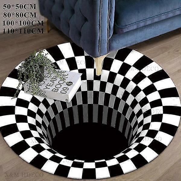 3d Bottomless Hole Optical Illusion Dywan Dywan Do salonu