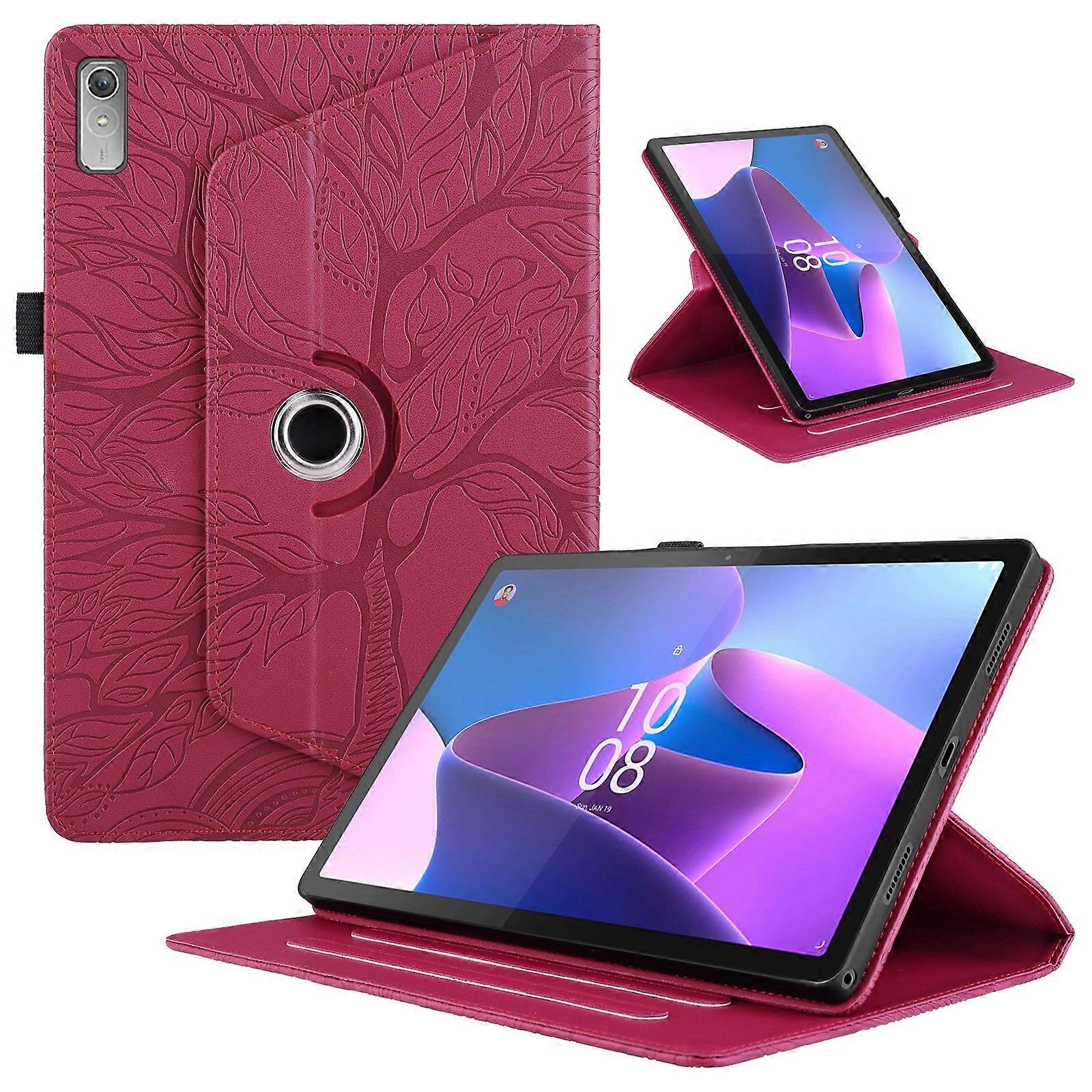 Tree Life Embossed Rotation Leather Tablet Case