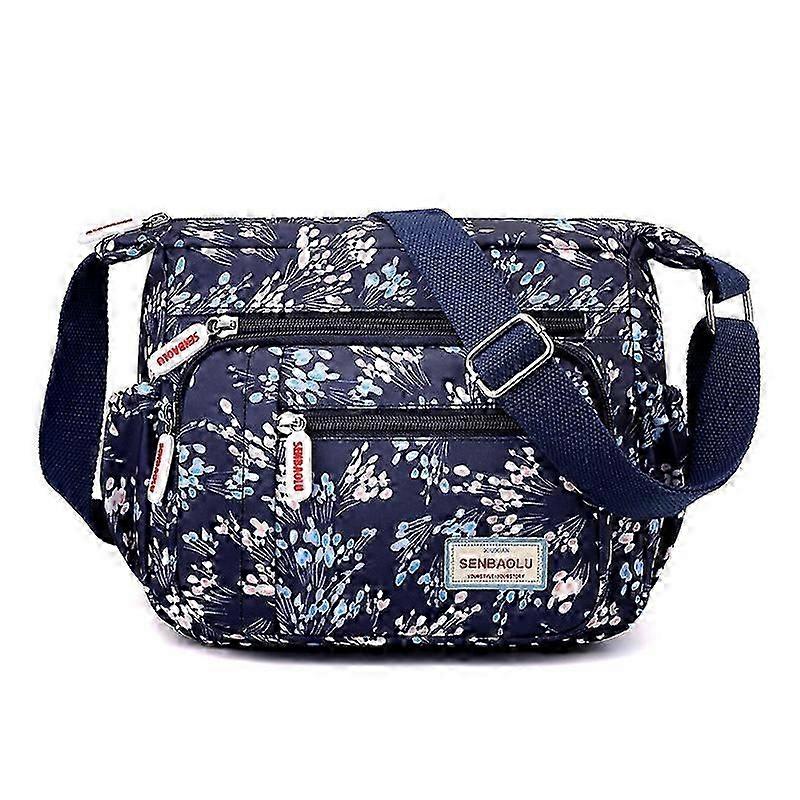 حقائب كروس بودي نسائية ، حقائب كتف ، سعة كبيرة متعددة الجيوب مقاومة للماء ومضادة للسرقة أزرق داكن