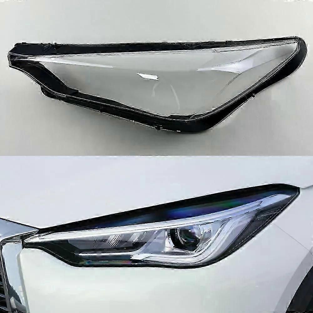 For Infiniti Qx50 2018-2023 Front Headlamps Cover Transparent Lampshade Shell Lens Plexiglass Replace Original Lampshade