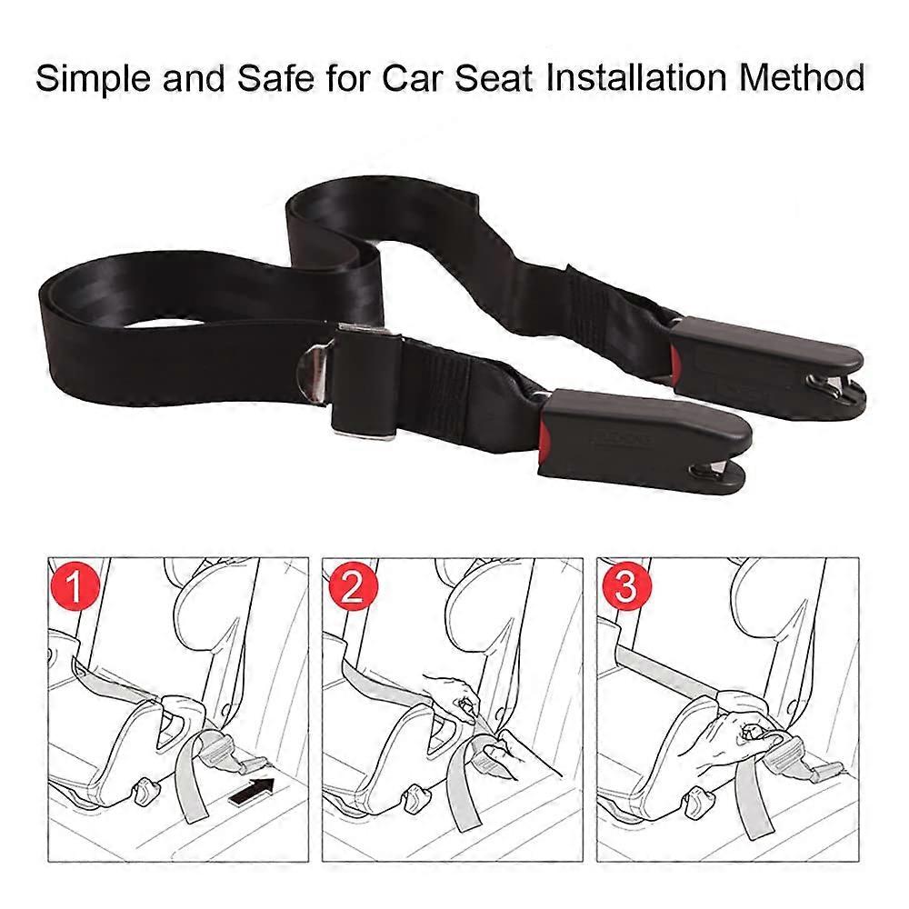 General Isofix Fixing Strap for Child Seat  Adjustable Soft Polyester Belt