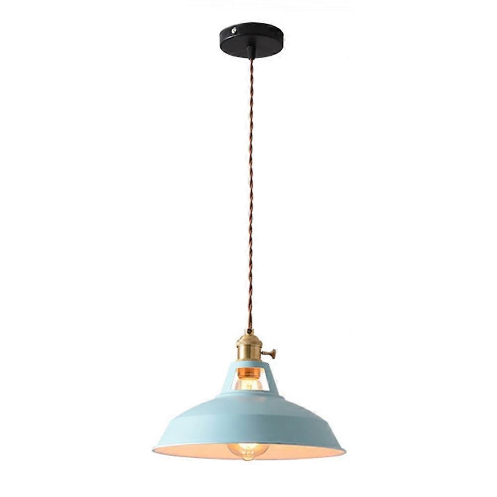 Pendant Light E27 Base Macaron Vintage Shade Dining Table Hanging Lamp Industrial Ceiling Chandelier