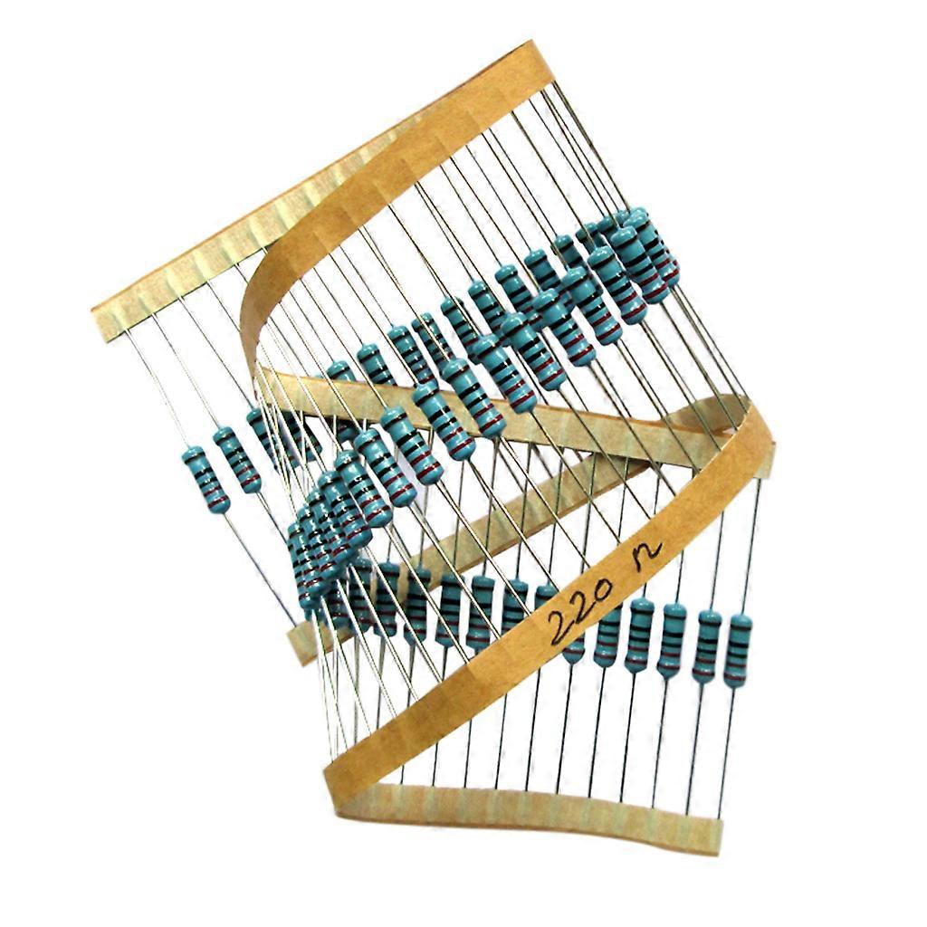 1w 220ohm præcision 1% metalfilmmodstand 5 farvering 50stk