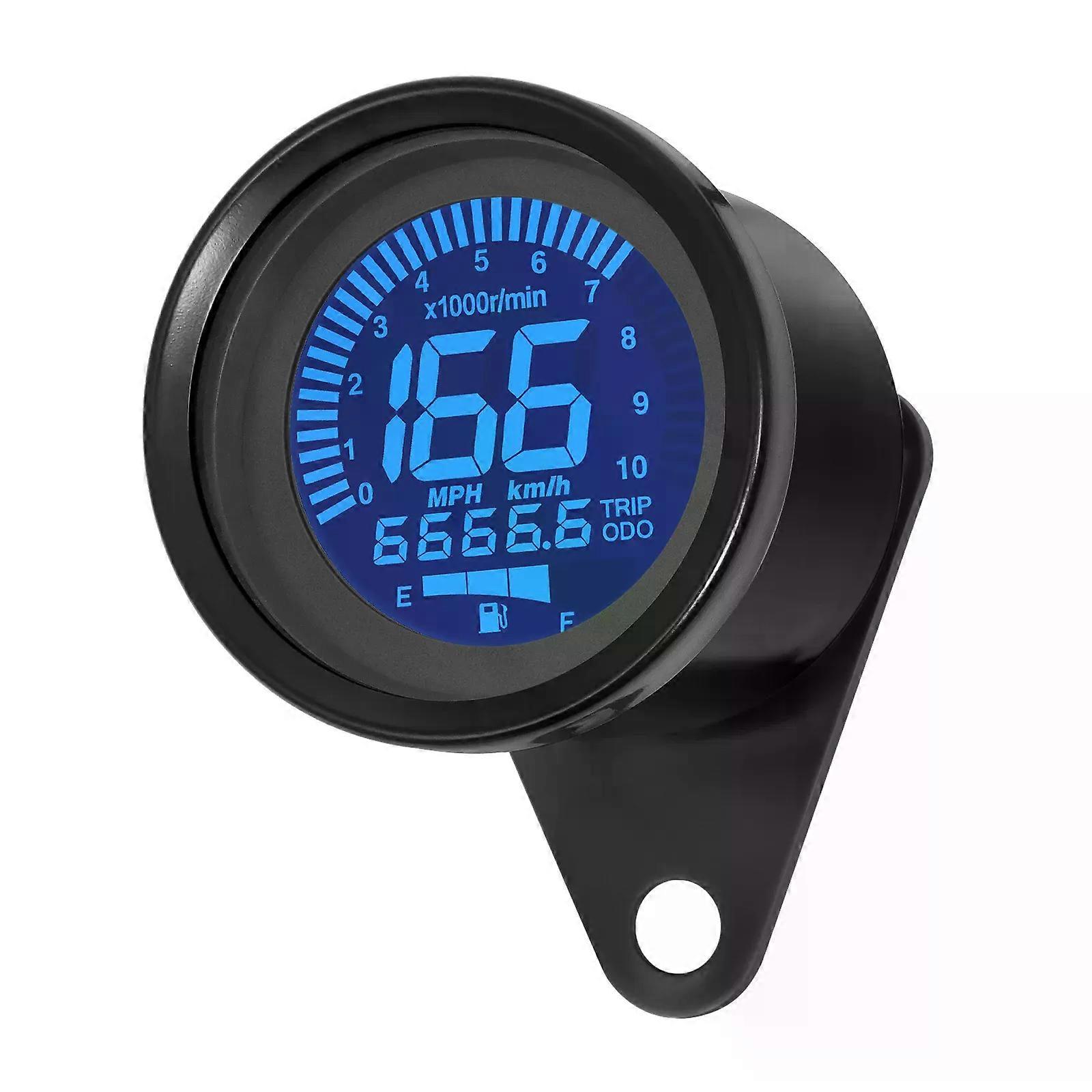 Motorcycle Digital Speedometer Retro LCD Odometer Fuel Meter Universal LED LCD Tachometer Indicator Scooter ATV Meter DC12V