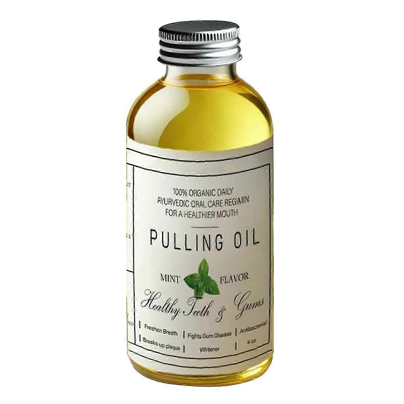 純粋な有機ココナッツオイルプル天然歯のホワイトニングうがい薬さわやかな息のオーラルケア