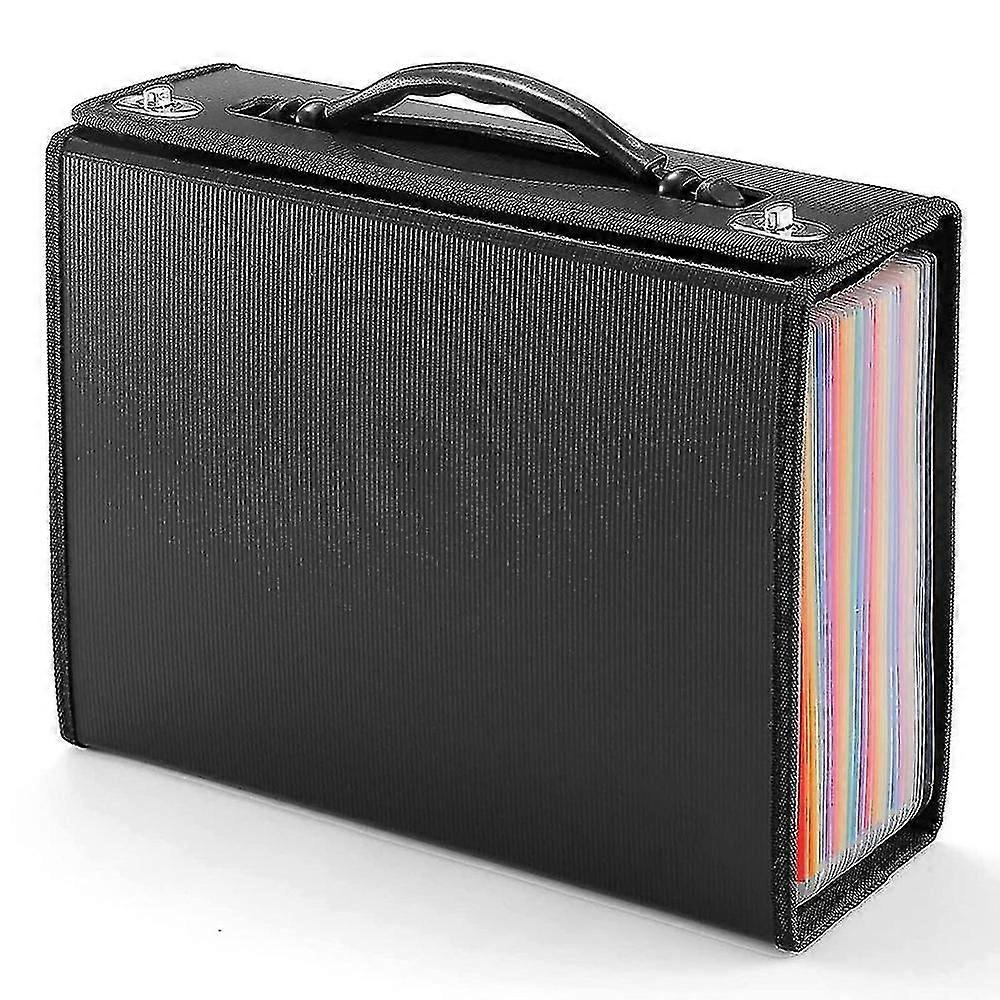 24 Pockets Expanding File Folder Accordian File Organizer,plastic Paper Document Receipt Organizer