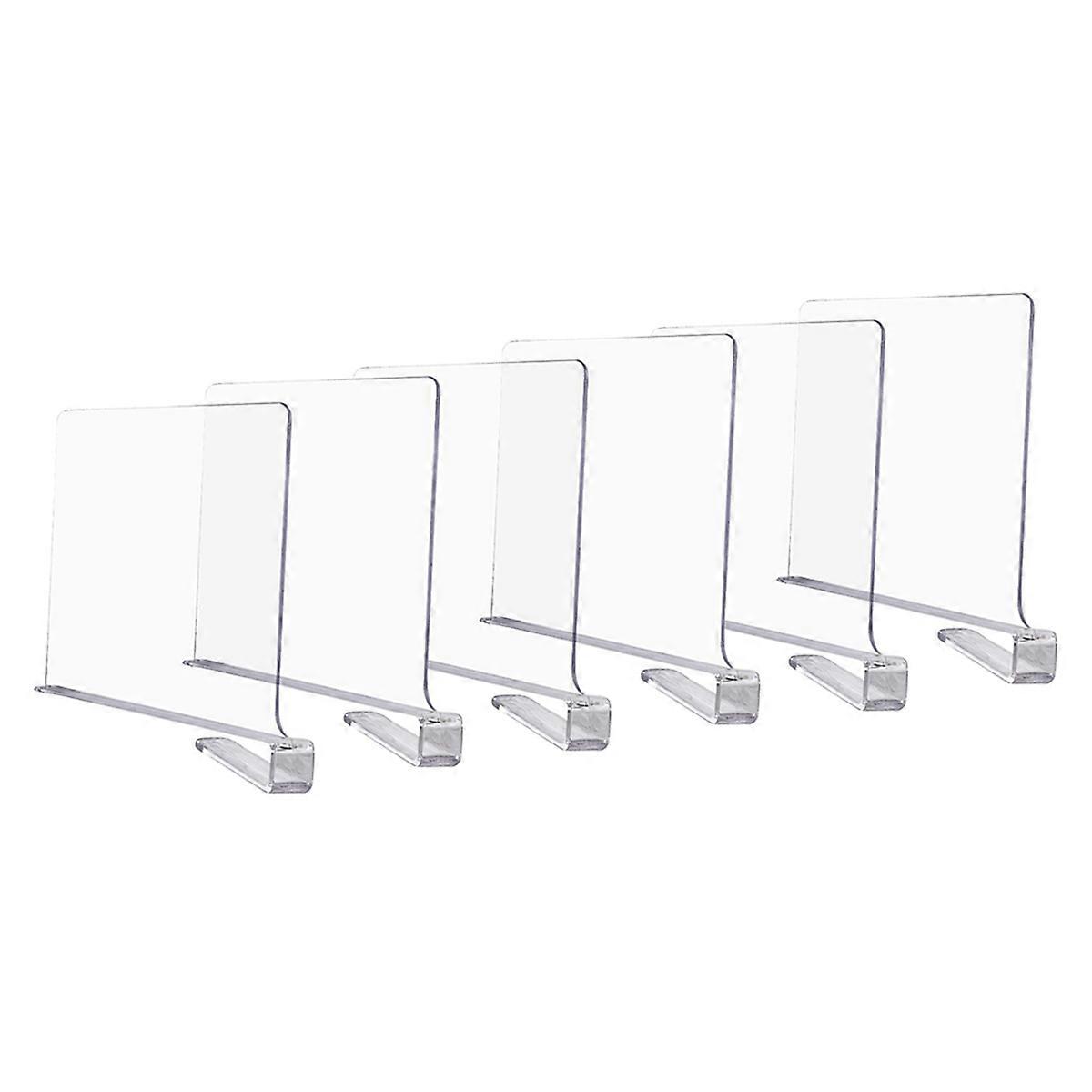 Transparent Shelf Dividers for Closet Organization 6 pcs