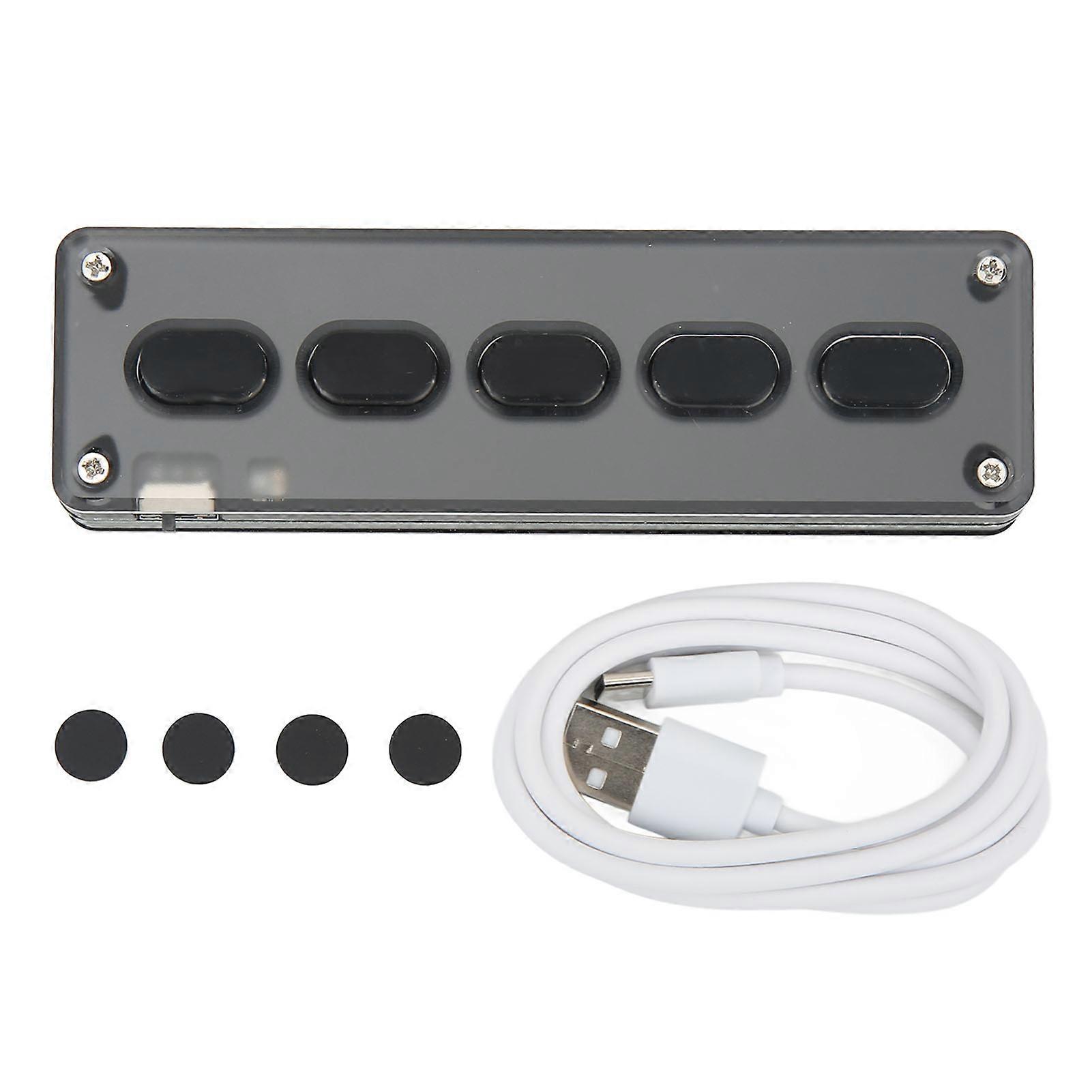 Mini 5 Key Keypad Bluetooth Wireless USB Wired Dual Mode Mute Shortcut Multifunction for PC Computer Desktop