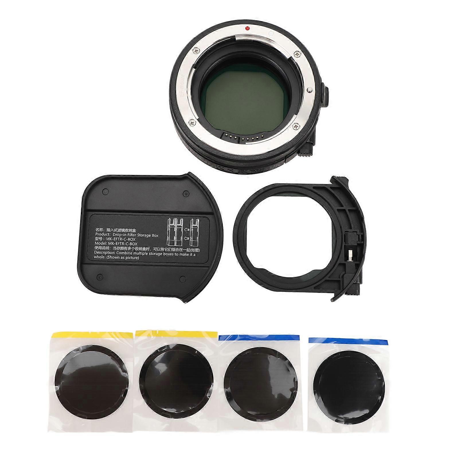 Auto Focus Lens Adapter for RF to EF/EF-S with VND Filter and IS Stabilizer