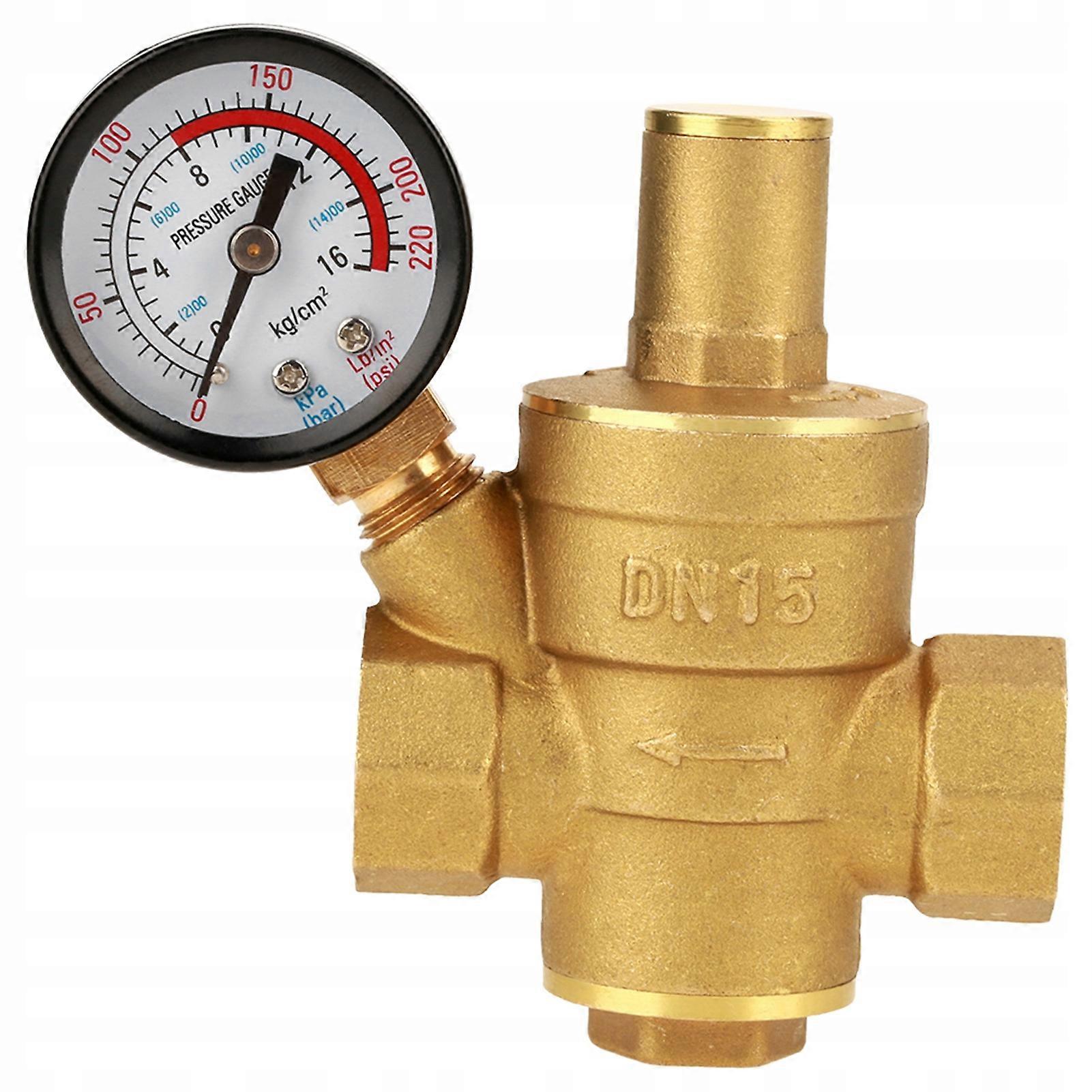 Water Pressure Reducer With Manometer 1/2 Inch Dn15