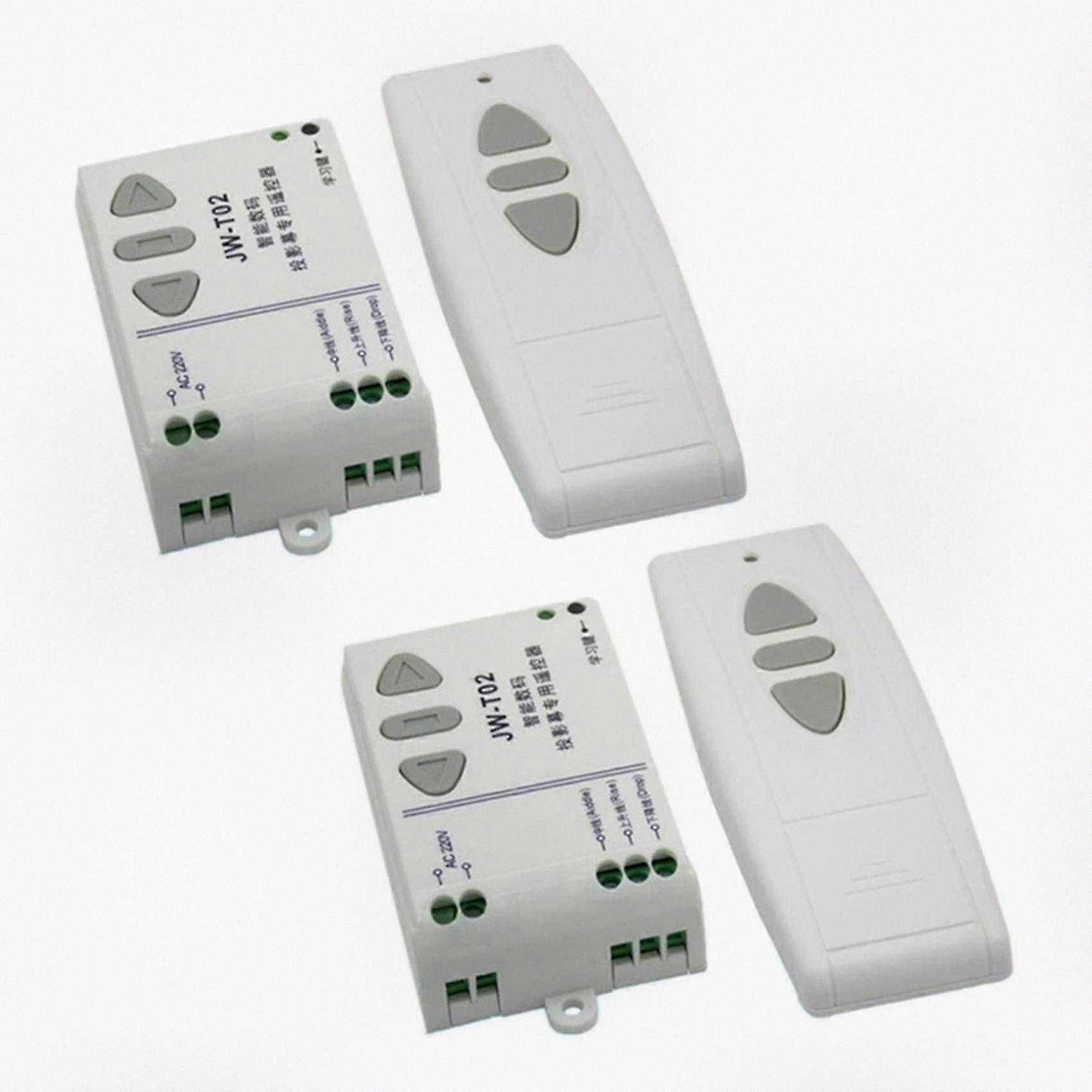 2PCS AC 220V Wireless Remote Switch for Tubular Motor with Up Down Stop Function