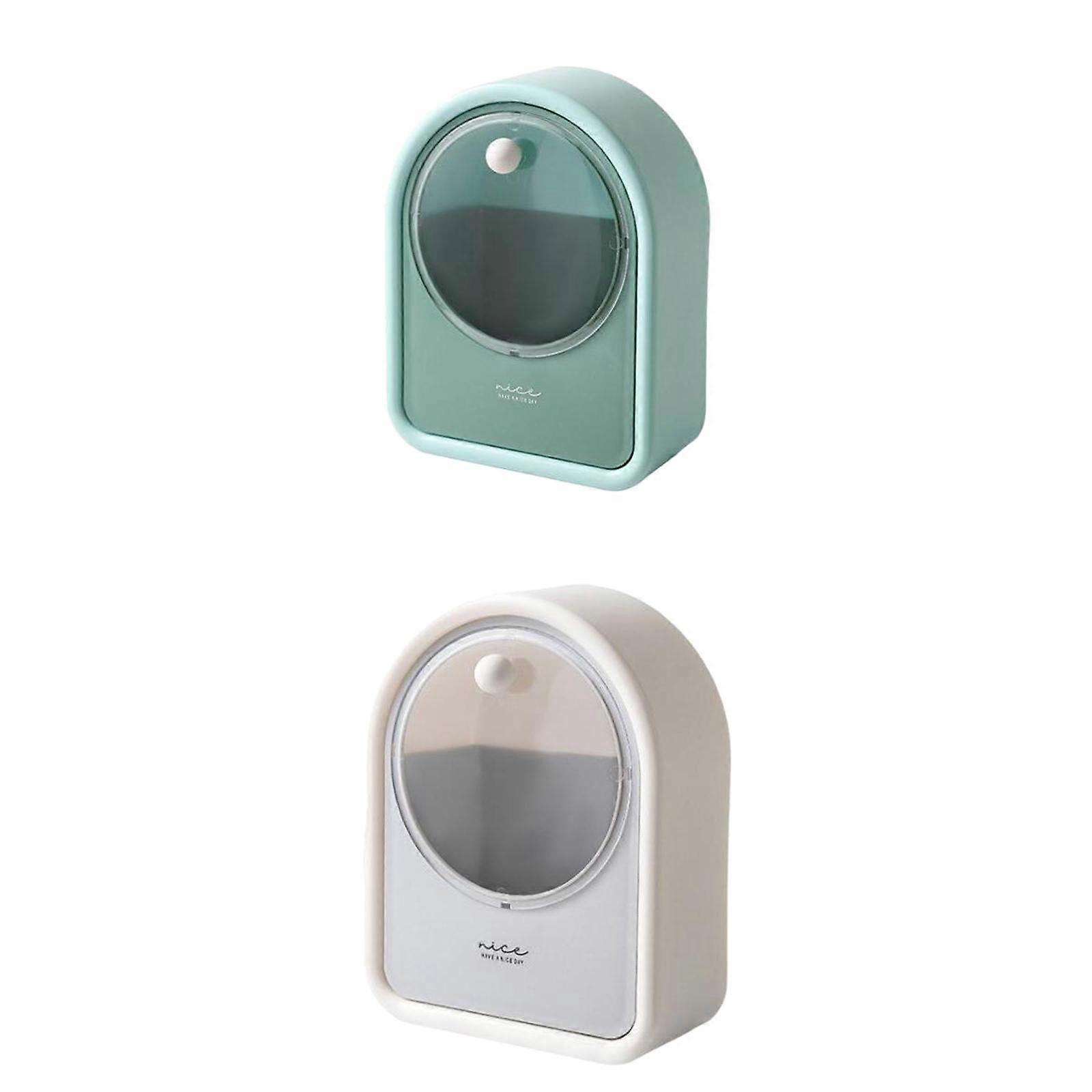 Swab Storage Container Wall Mounted Clear Window for Lipstick