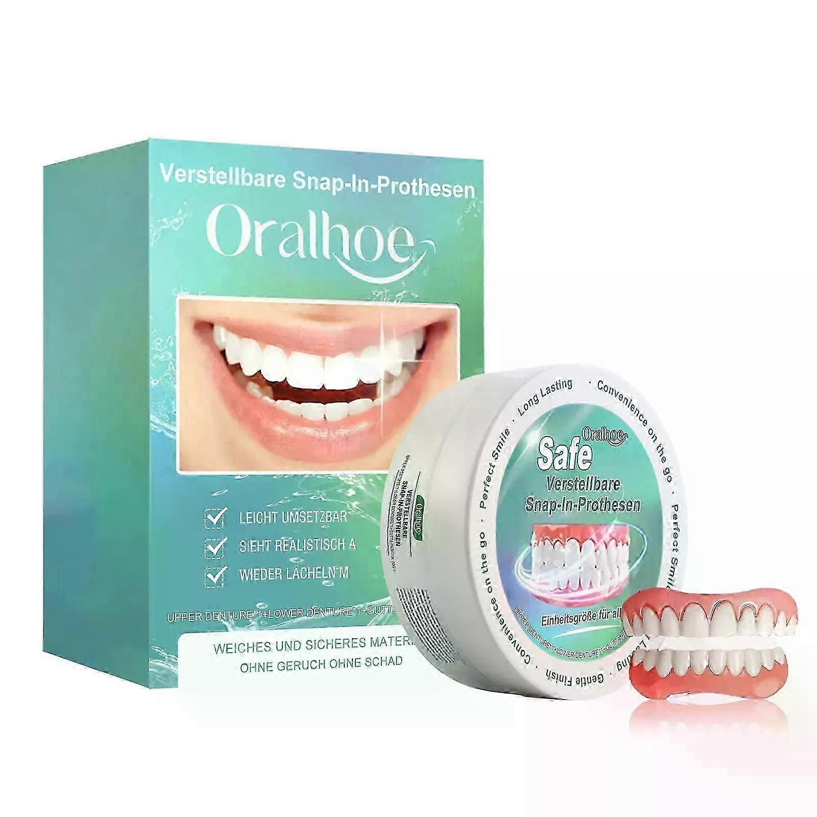 Műfogsor Reline készlet, műfogsor, fogkészlet, bepattintható fogpótlás fogak szilikon fogsor felső és alsó fogsor