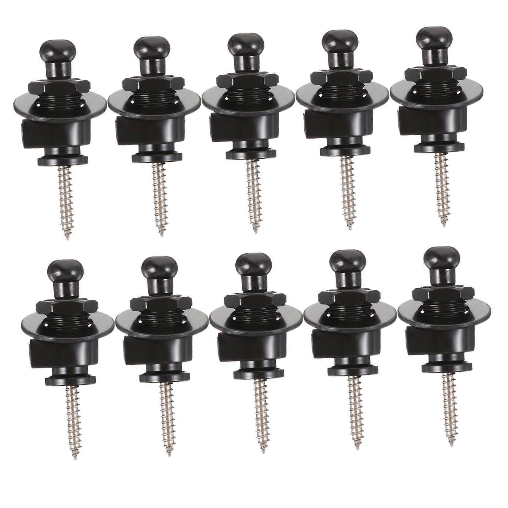 10Pcs Guitar Strap Locks Buttons for Electric Acoustic Guitars Easy Install