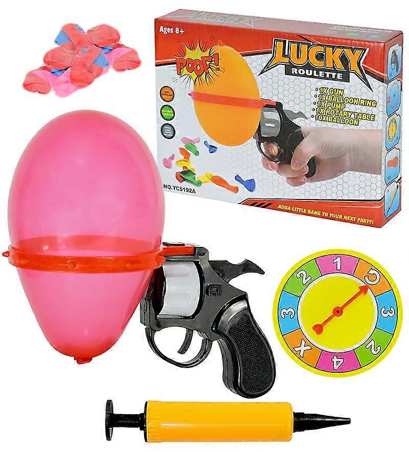 Russian Roulette Rotary Tabletop Game Balloon Set - Interactive Spoof Tricky Toys for Kids and Adults, 2 Pack Random Color