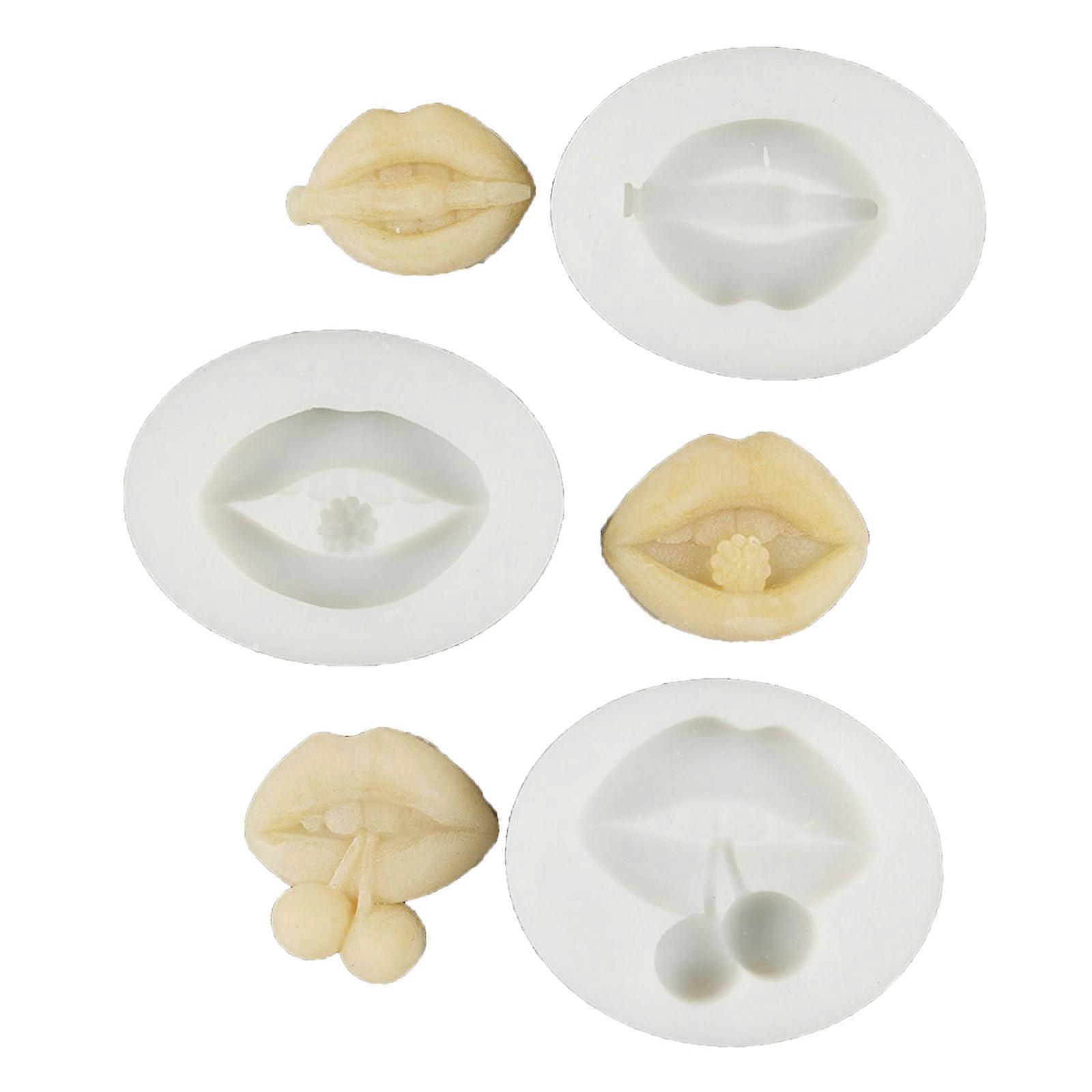 Lovely Lips: 3-Pack Silicone Molds for Candle Making and DIY Projects
