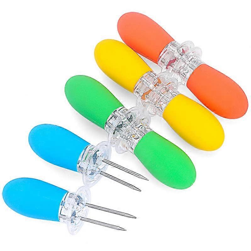 Pack of 8 10 cm Grill Sticks Corn on the Cob Skewers Corn Cob Holder for Corn, Grill, Buffet, Fruit, Campfire