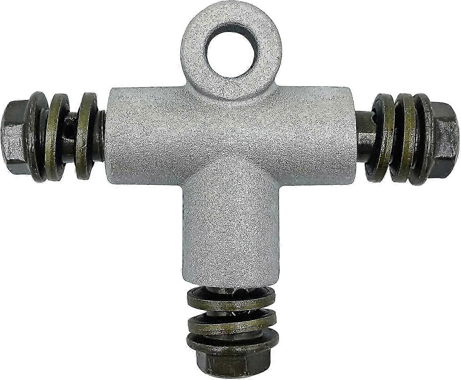 Motorcycle Hydraulic Brake Line Tee Hose Connector 3 Way Adapter with M10 Banjo Bolt(Circular Shape)