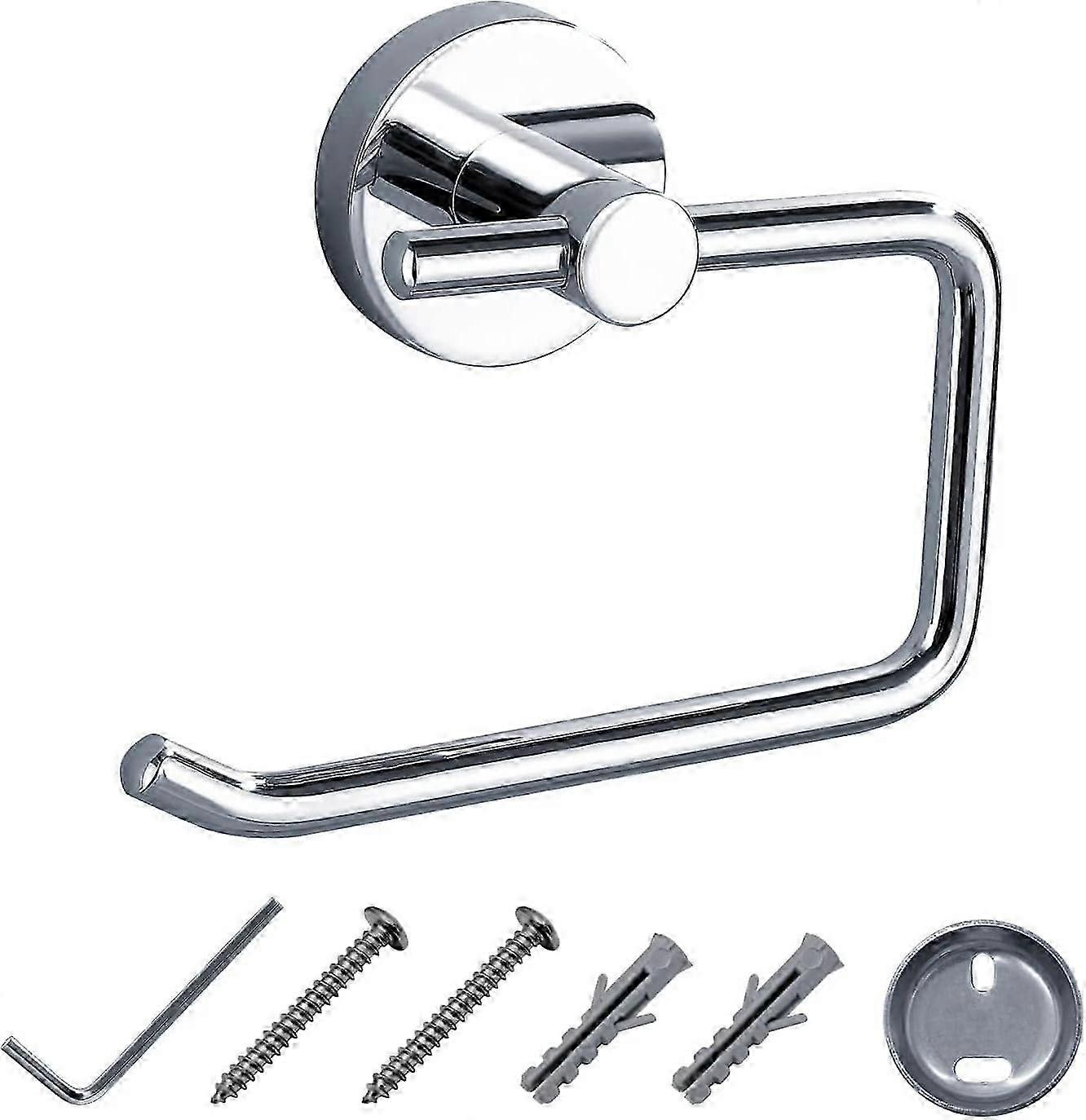 Chrome Wall Mounted Toilet Paper Holder for Bathroom & Kitchen