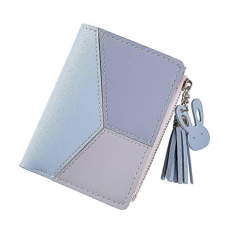 Women's Wallet, Ladies Wallet Made of Soft and Smooth PU Leather, Versatile Card Holder Purse with Spliced Contrast Tassels